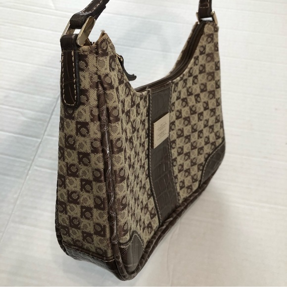 Liz Claiborne | Small Tan and Brown Shoulder Strap Purse - Picture 8 of 12